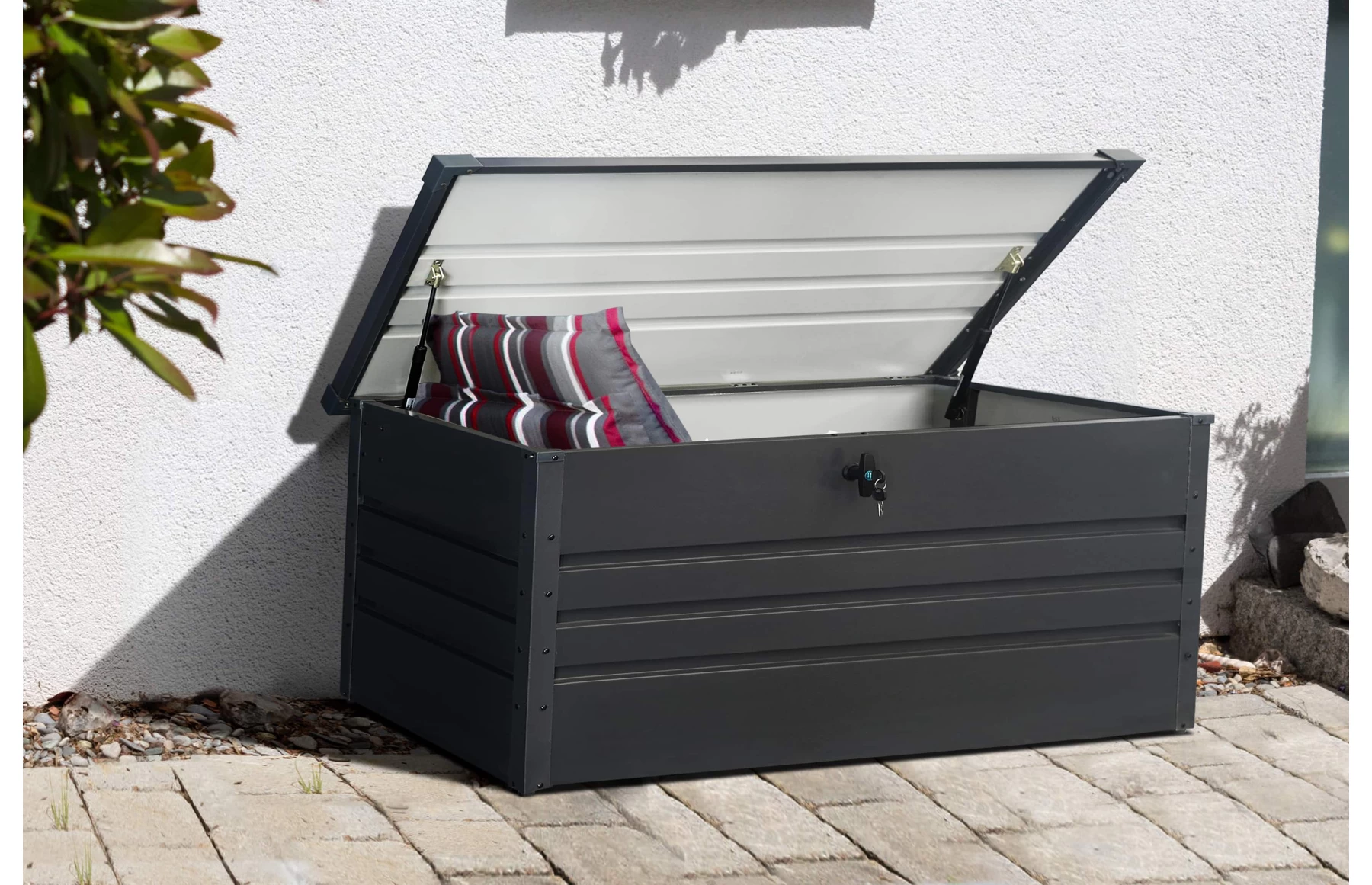 Cufar depozitare gradina SuperiorChest 600litri, lada depozitare unelte, Basic, Otel zincat