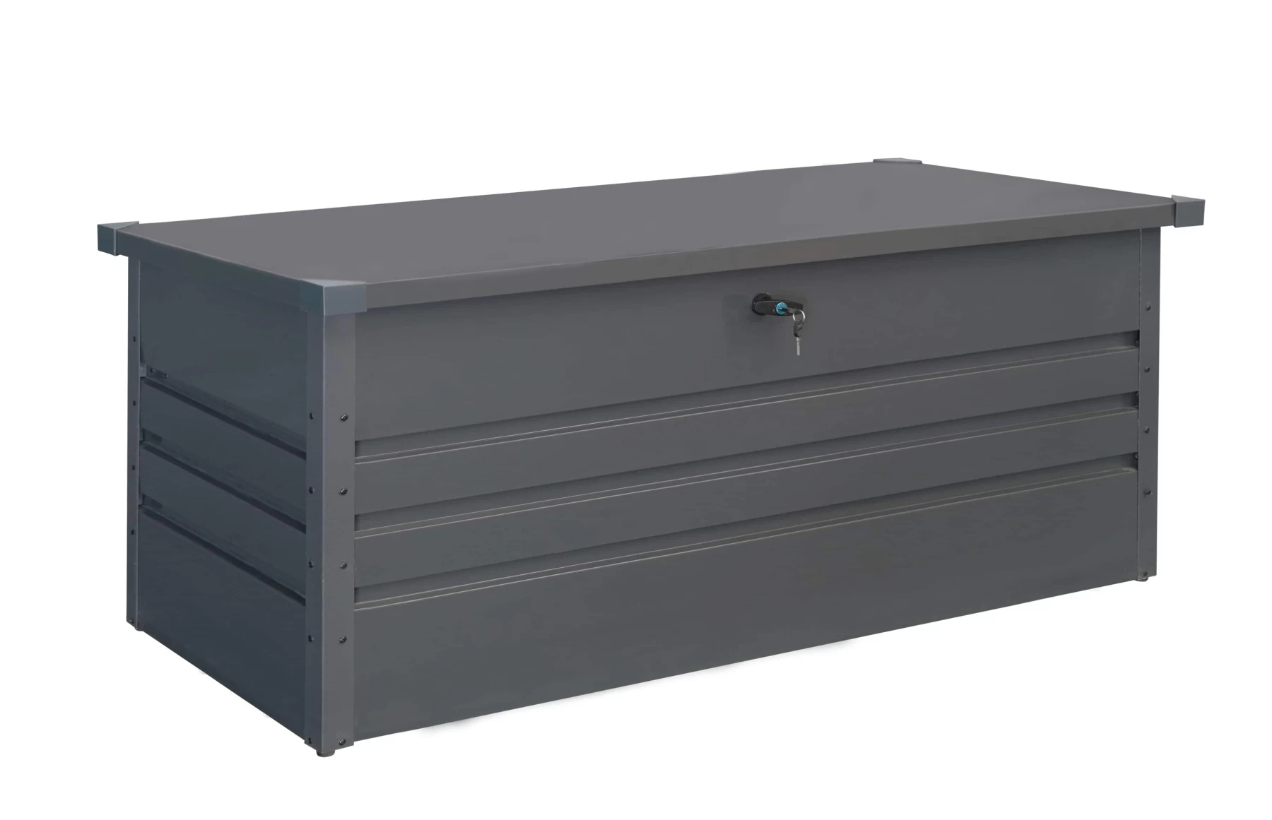 Cufar depozitare gradina SuperiorChest 400litri, lada depozitare unelte, gri antracit, Basic, Otel zincat