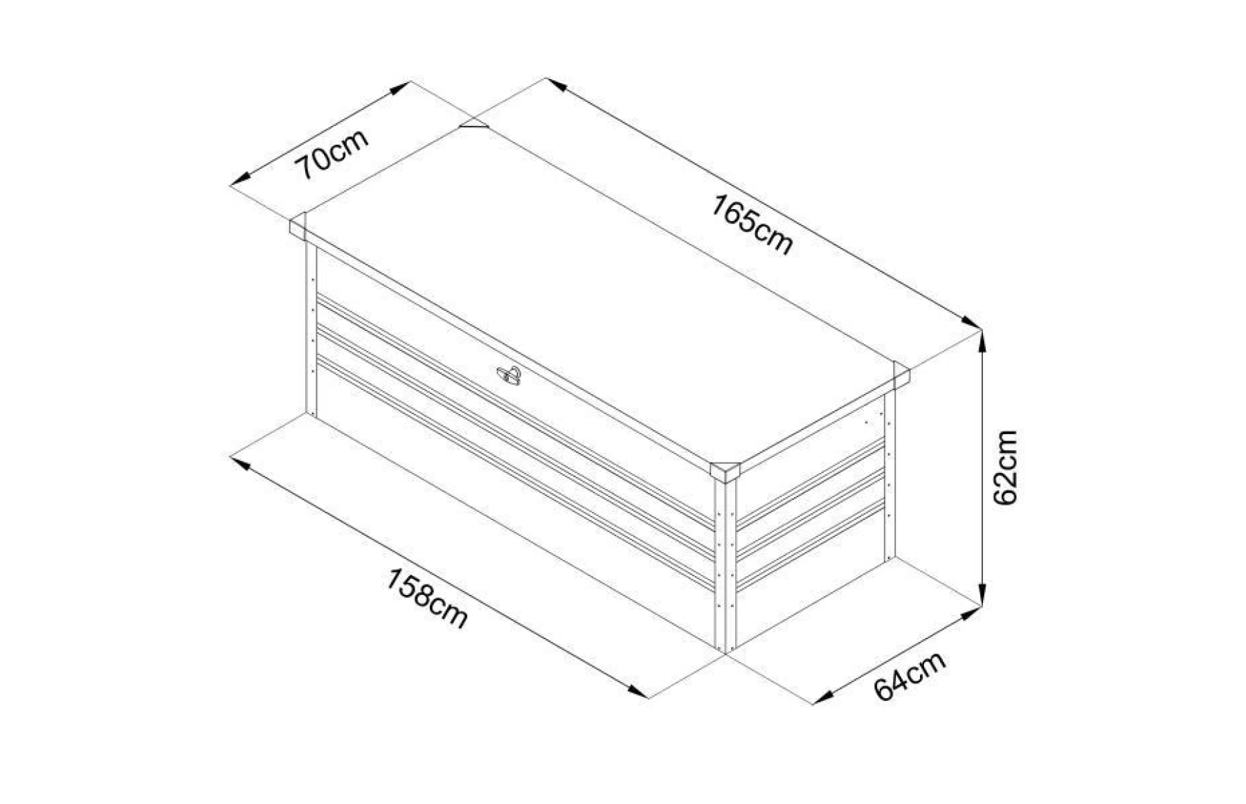 Cufar depozitare gradina SuperiorChest 600litri, lada depozitare unelte, Basic, Otel zincat
