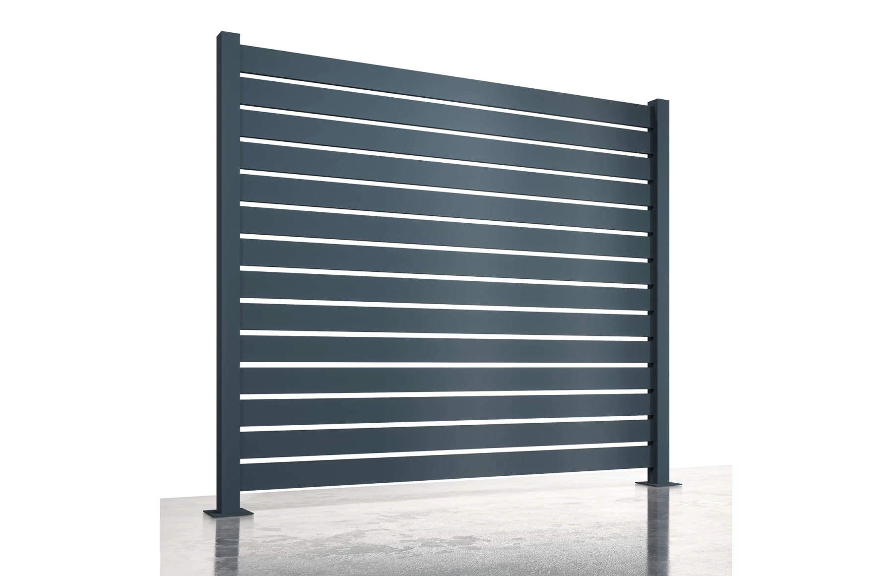 Panou gard metalic din aluminiu cu stapi, lamela 10cm, model Taurus