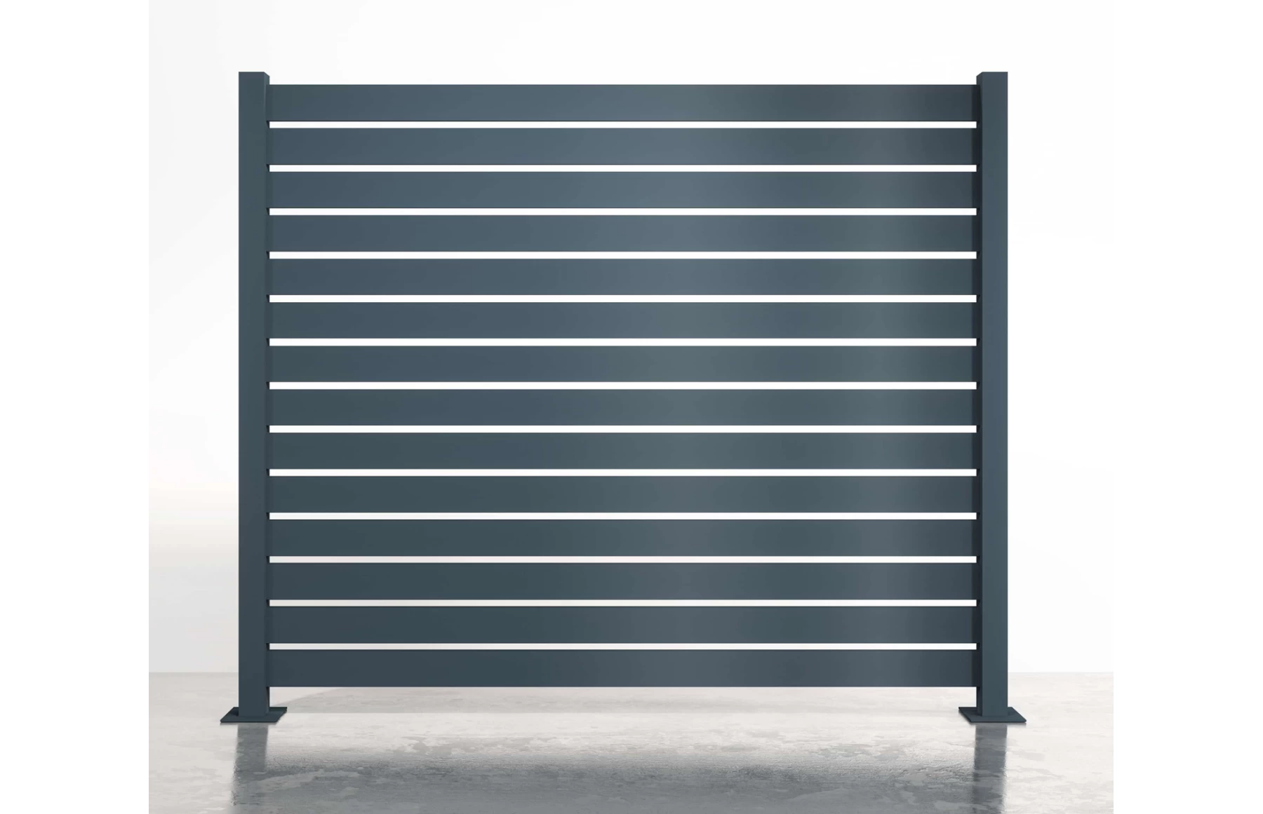 Panou gard metalic din aluminiu cu stapi, lamela 10cm, model Taurus