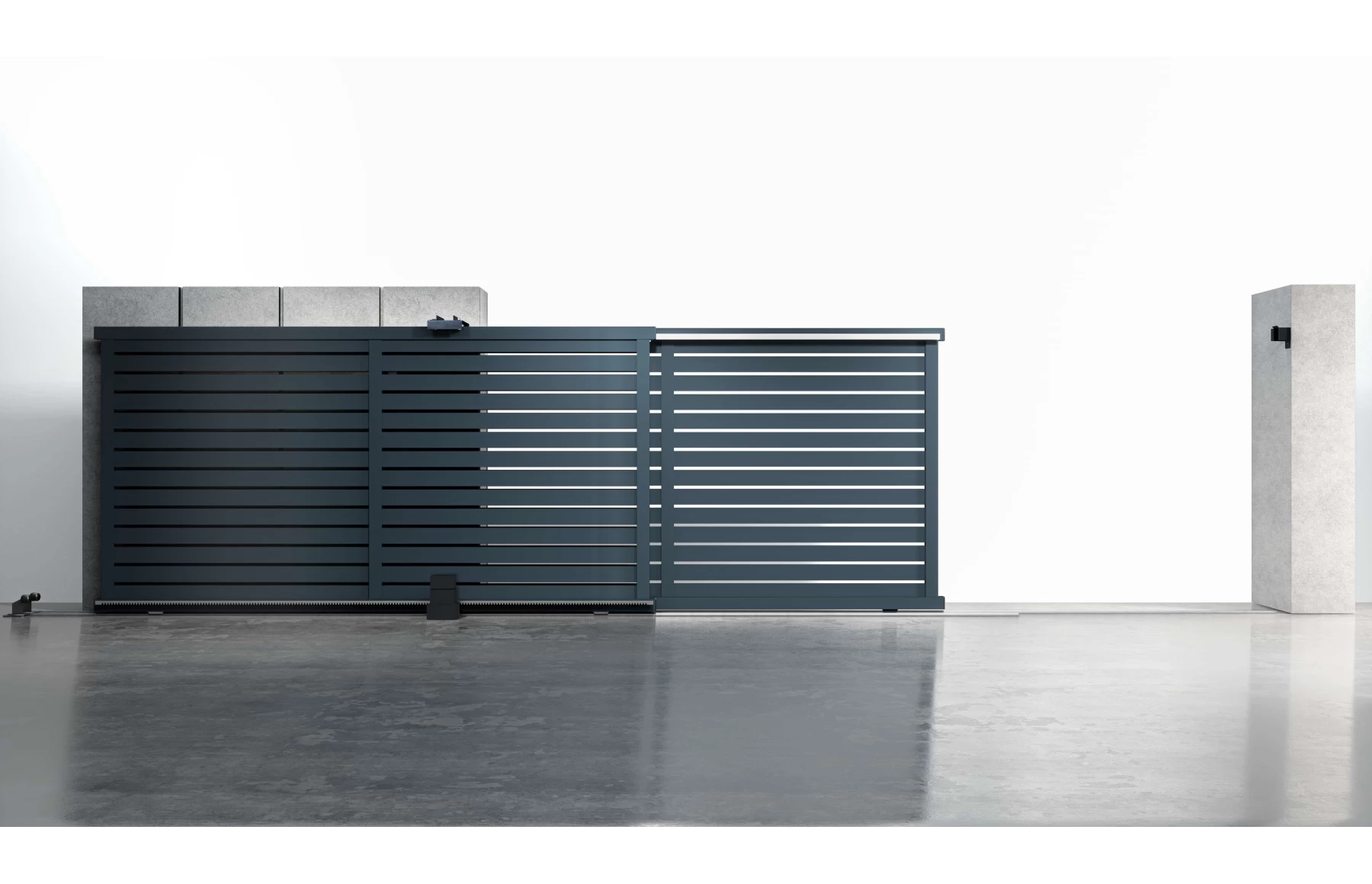 Poarta armonica telescopica metalica din aluminiu, model Taurus