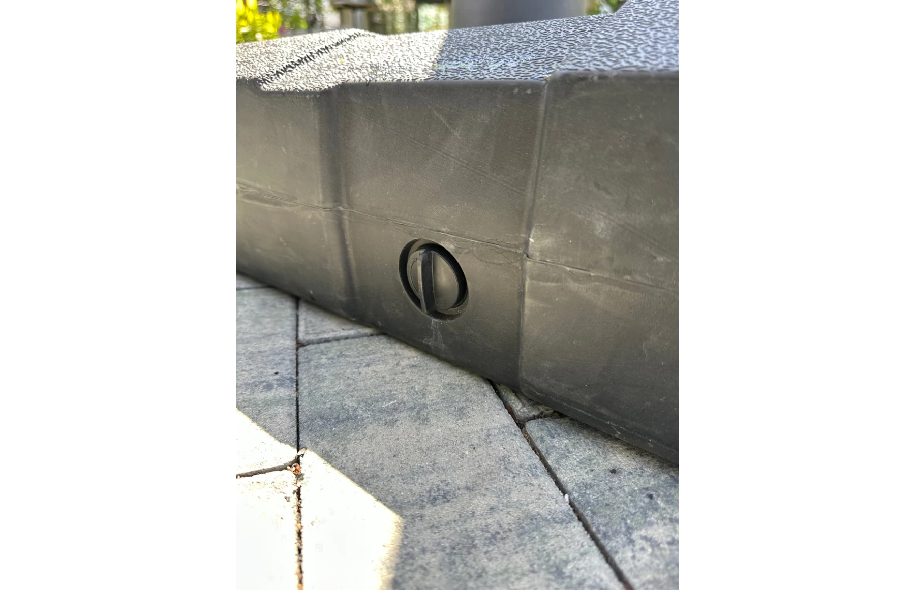 Umbrela de soare 3x3m pentru terasa si gradina, aluminiu, pliabila,cu iluminare LED, culoare gri antracit, include suport de plastic