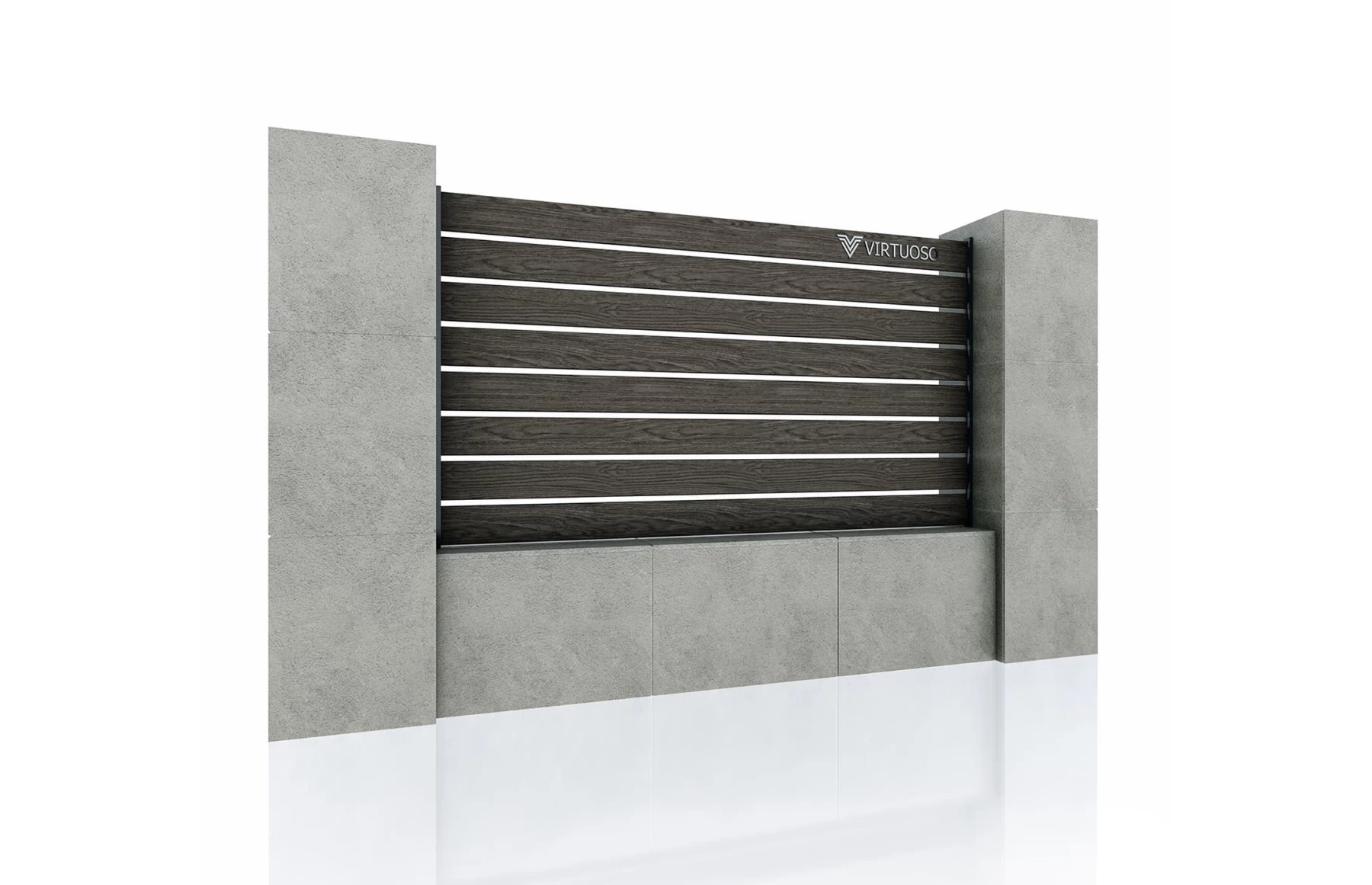 Gard WPC Cu Placaj Ares Aluminiu