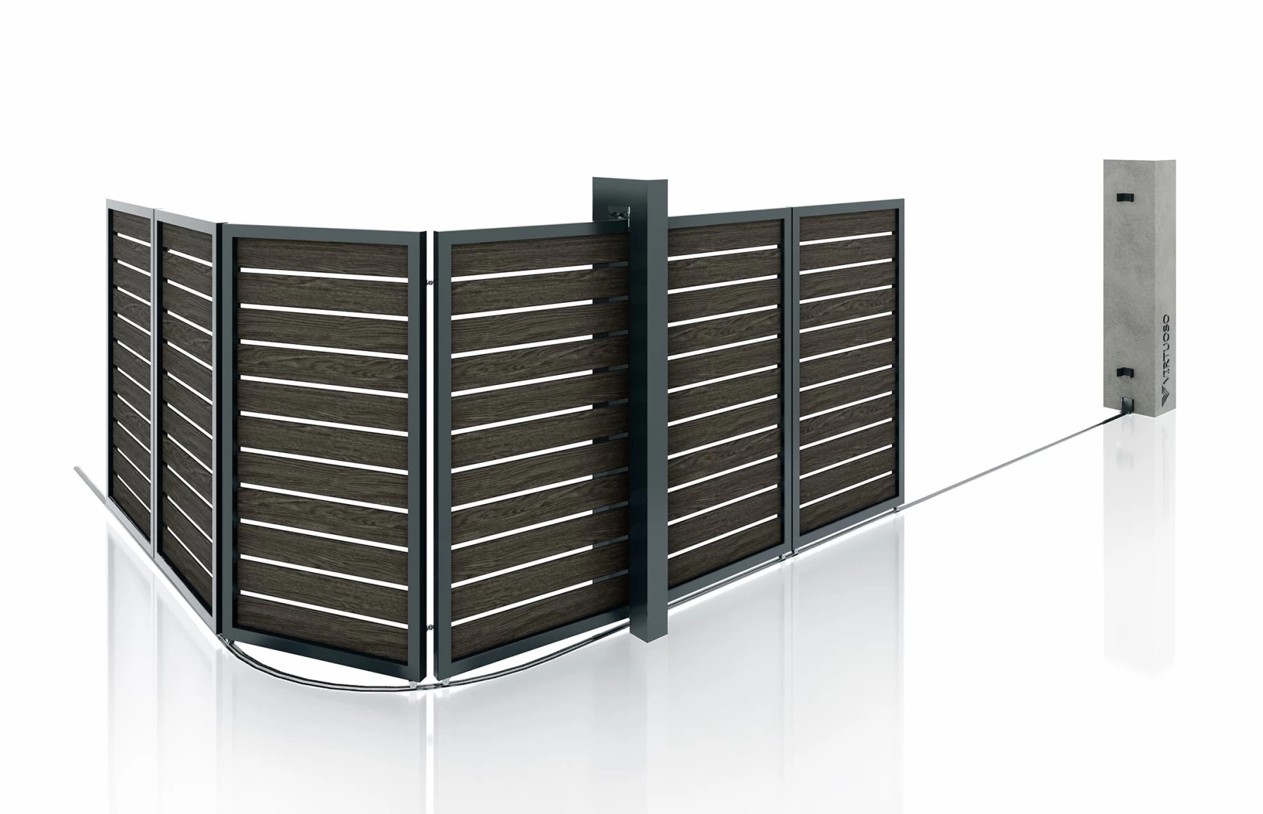 Poarta culisanta la 90 de grade, Ares, WPC