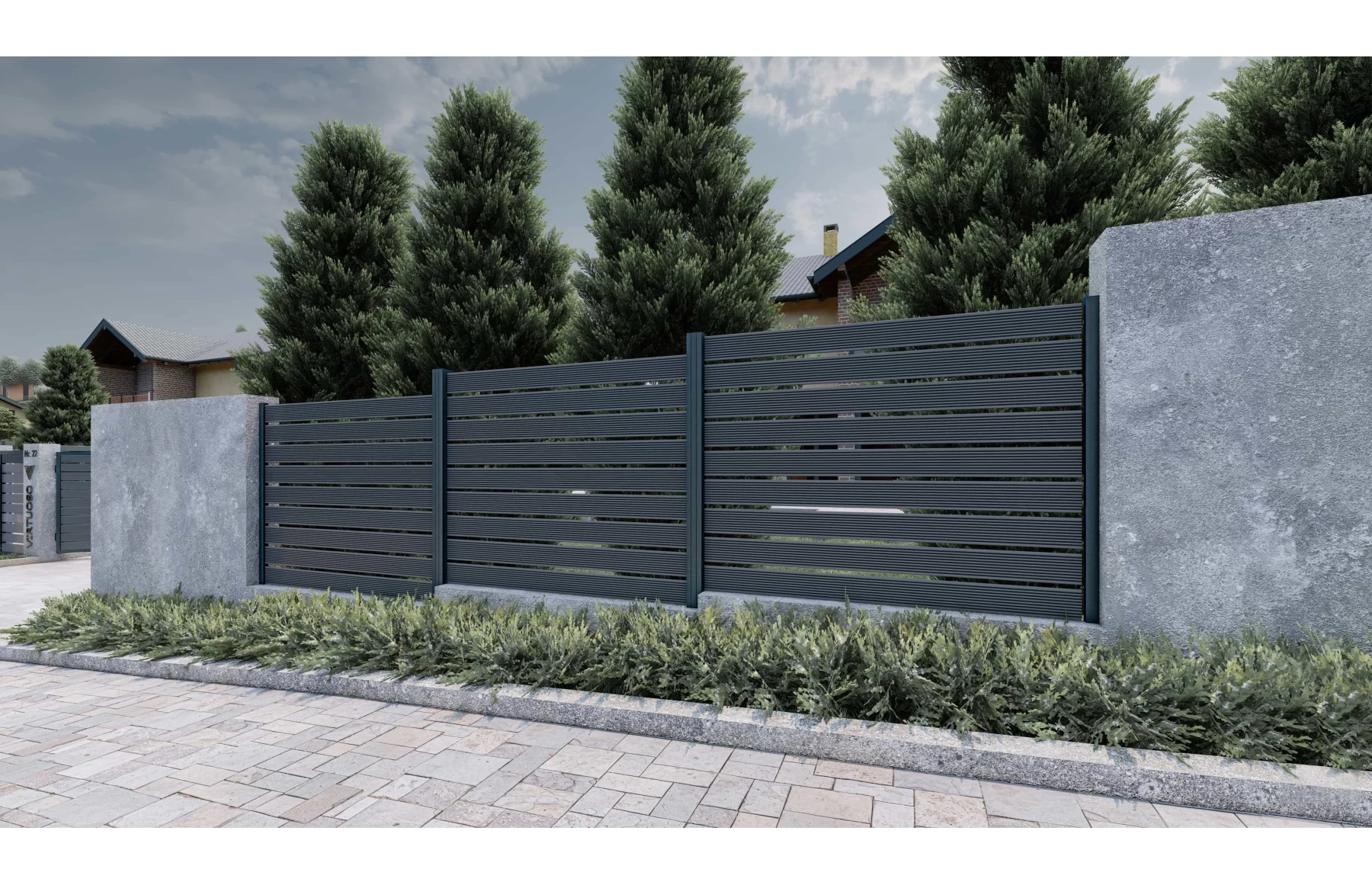 Gard WPC Ares Aluminiu, Soft Strips