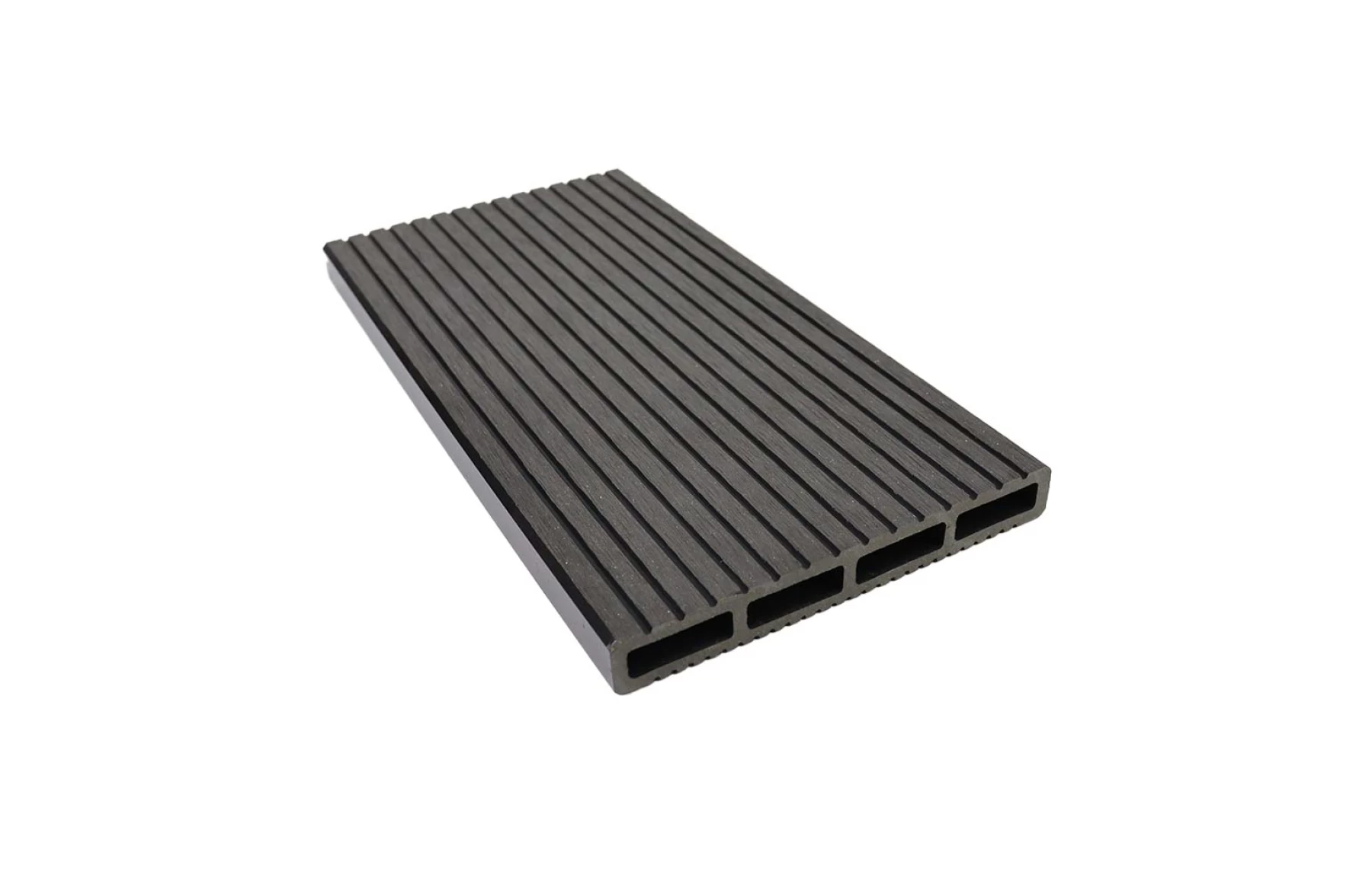 Placa gard tip scandura din WPC lemn compozit, 150x20.6mm, textura periata gri