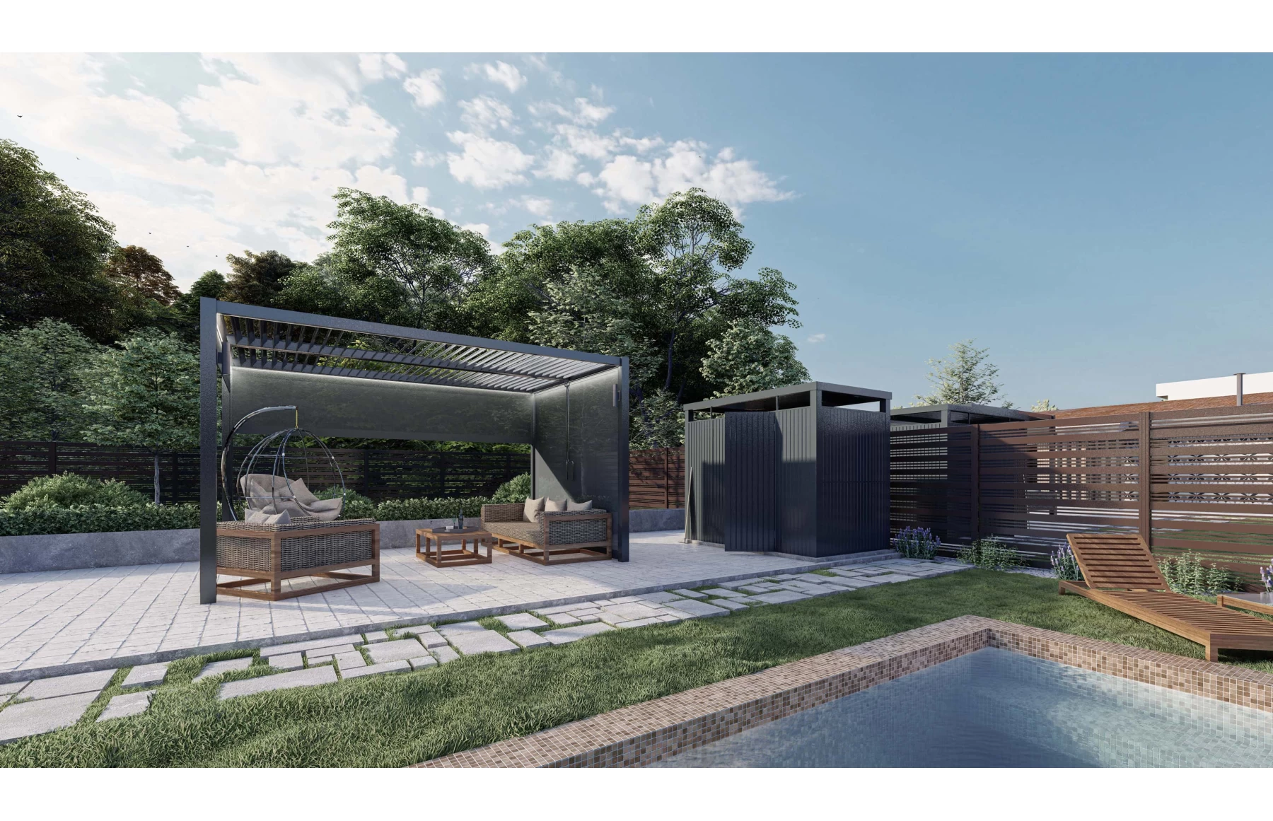 Poarta bi-fold articulata, Venus, Aluminiu