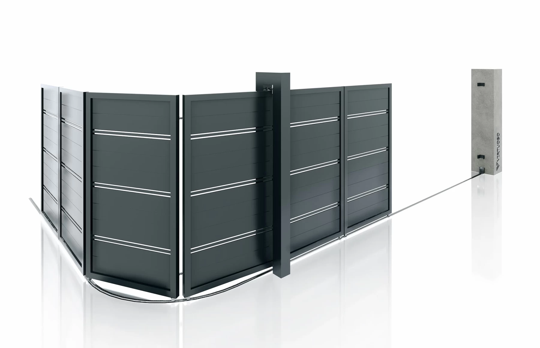 Poarta culisanta la 90 de grade, Artemis, Aluminiu