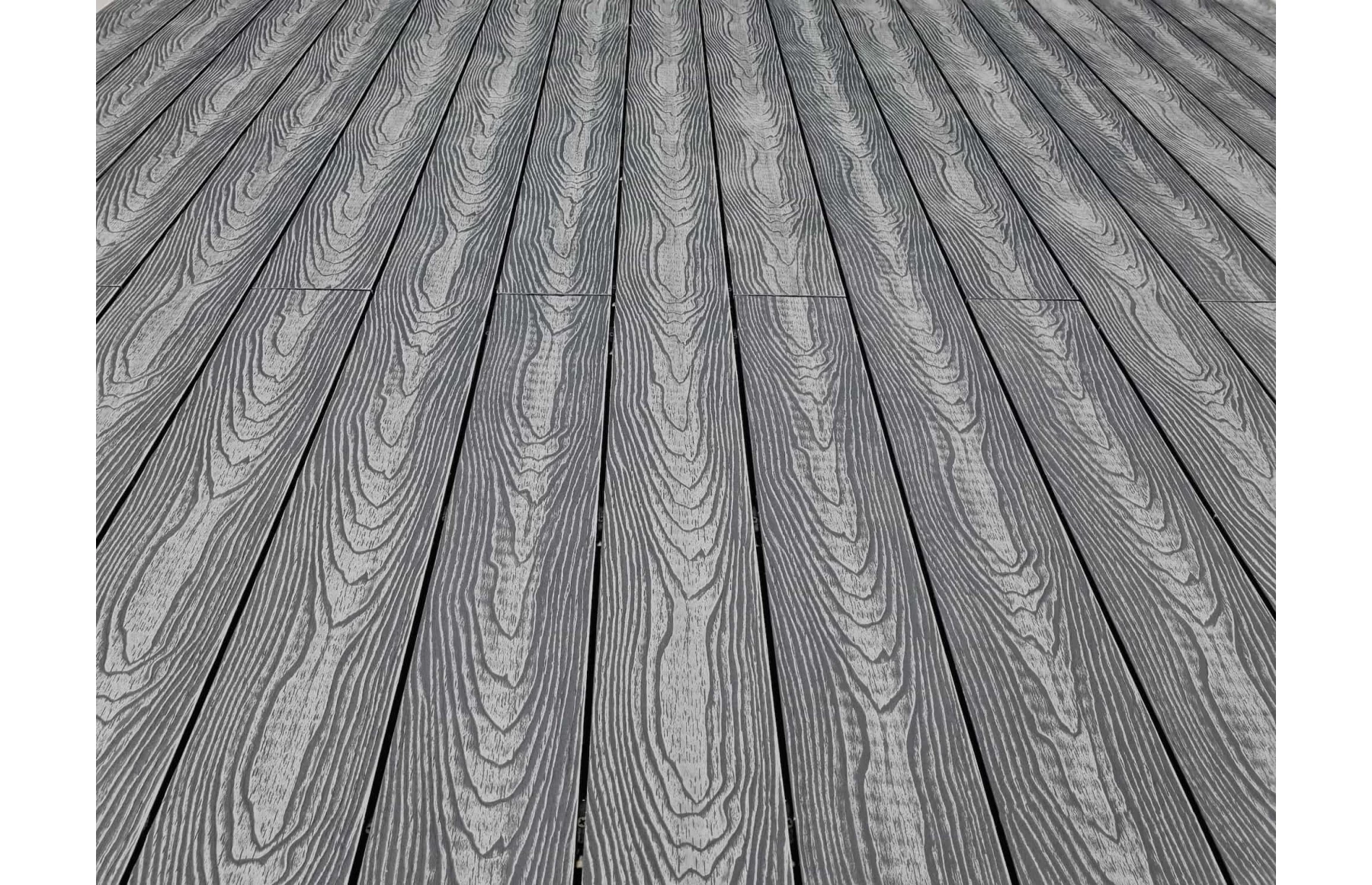 Placa deck terasa WPC 3D DUBLU LEMN, tip pardoseala/dusumea WPC, 150x24 mm, gri inchis