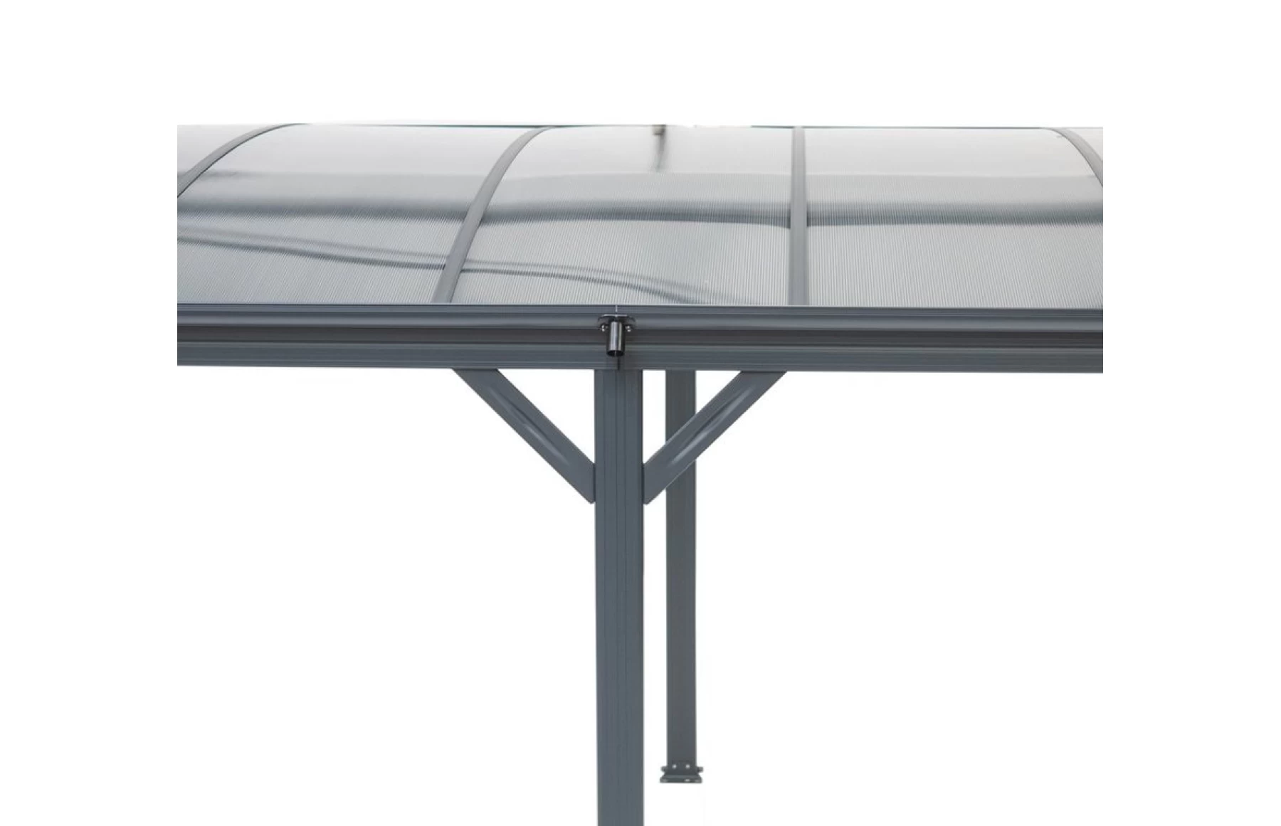 Copertina auto OMEGA din aluminiu cu policarbonat, carport, 3000 x 5050 mm, Gri antracit RAL 7016