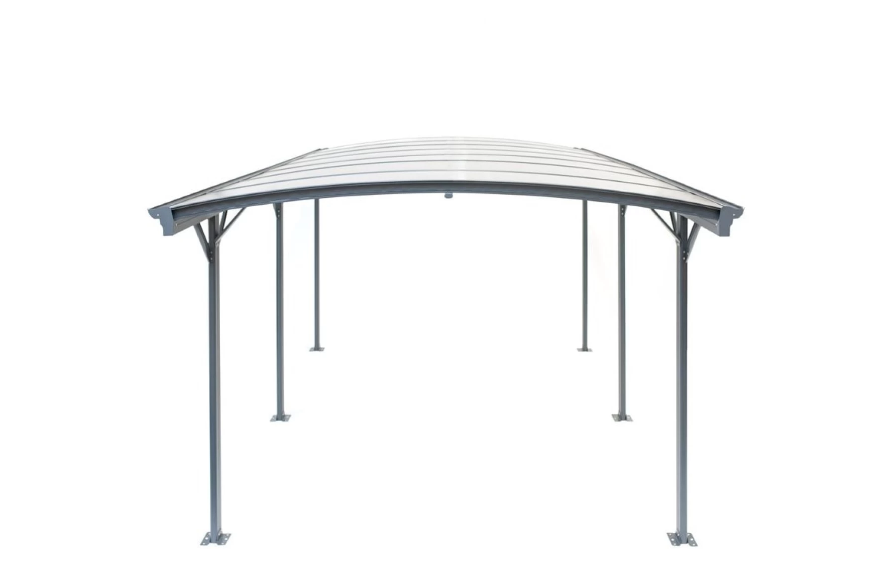 Copertina auto OMEGA din aluminiu cu policarbonat, carport, 3000 x 5050 mm, Gri antracit RAL 7016