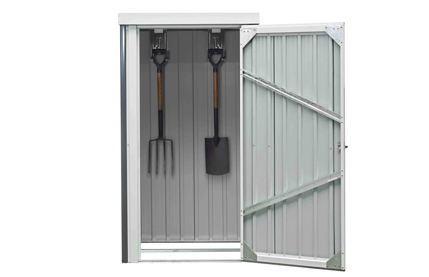 Magazie dulap depozitare gradina GoodBox Small, casuta depozitare unelte, Basic, Otel zincat