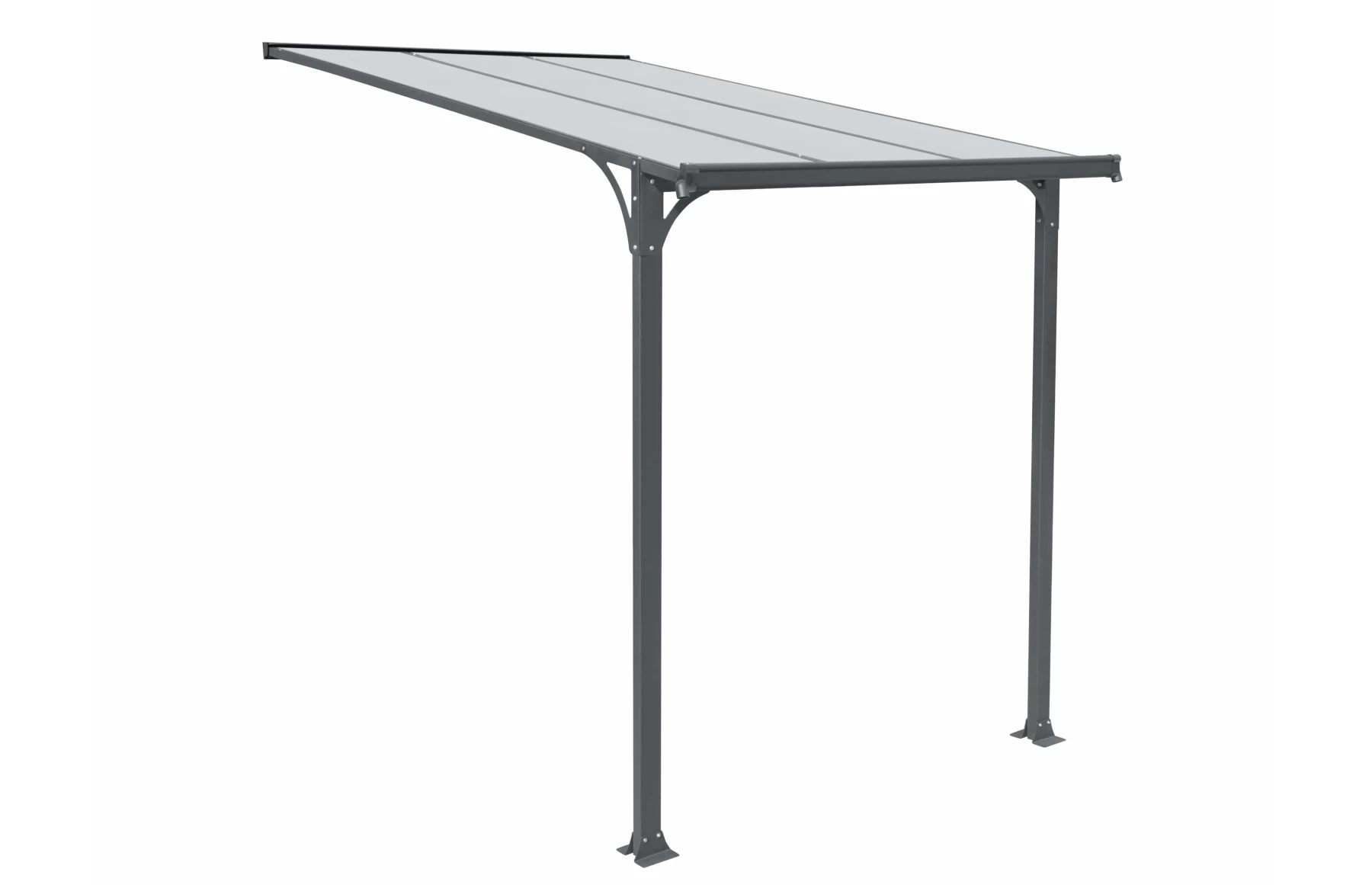 Copertina tip pergola pavilion din aluminiu STRONG, Dimensiune 1500 x 2190mm, Culoare policarbonat: Transparent