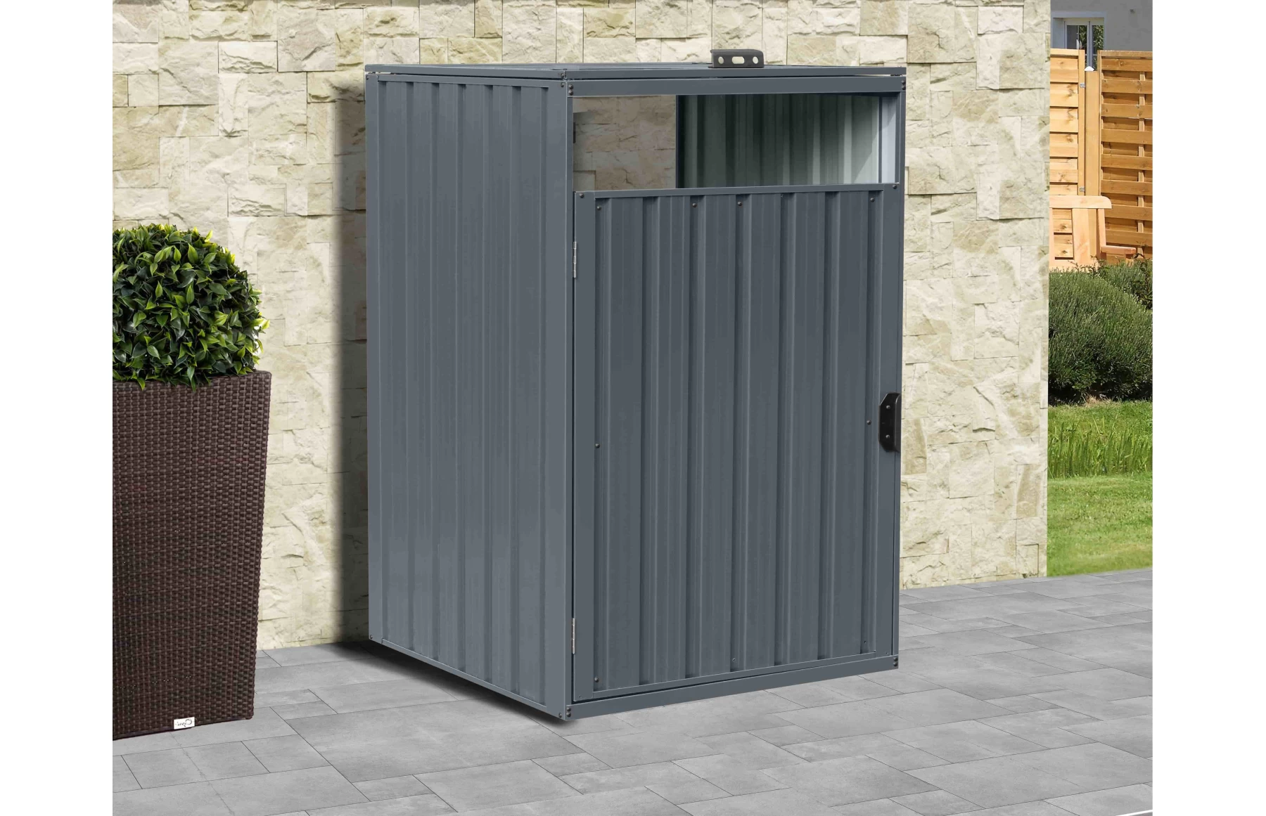 Magazie depozitare tomberoane gunoi MultiBin, depozitare pubela gunoi, Basic, Otel zincat