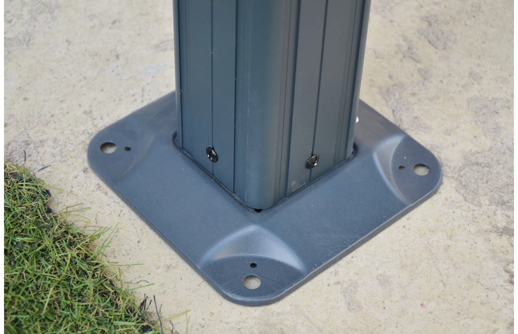 Pergola SKY tip pavilion foisor, din aluminiu si acoperis textil, 3 x 4 metri, Gri antracit RAL 7016