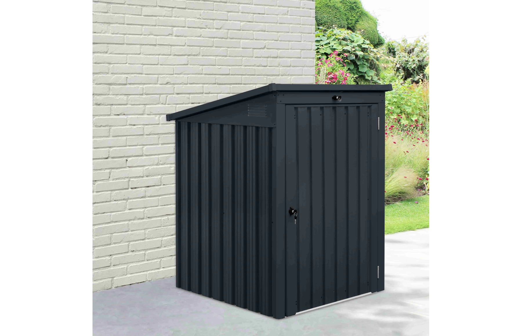 Magazie depozitare tomberoane gunoi Smartbin Single, depozitare pubela gunoi, Basic, Otel zincat