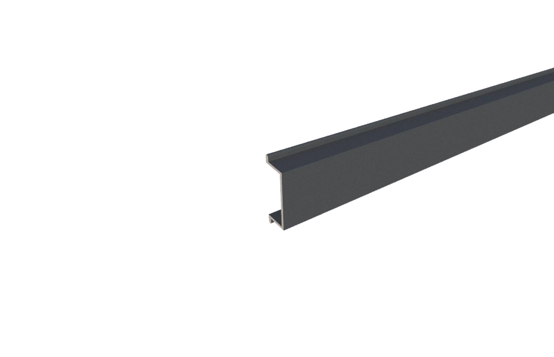 Profil inchidere stalp gard, 22x8mm, Aluminiu