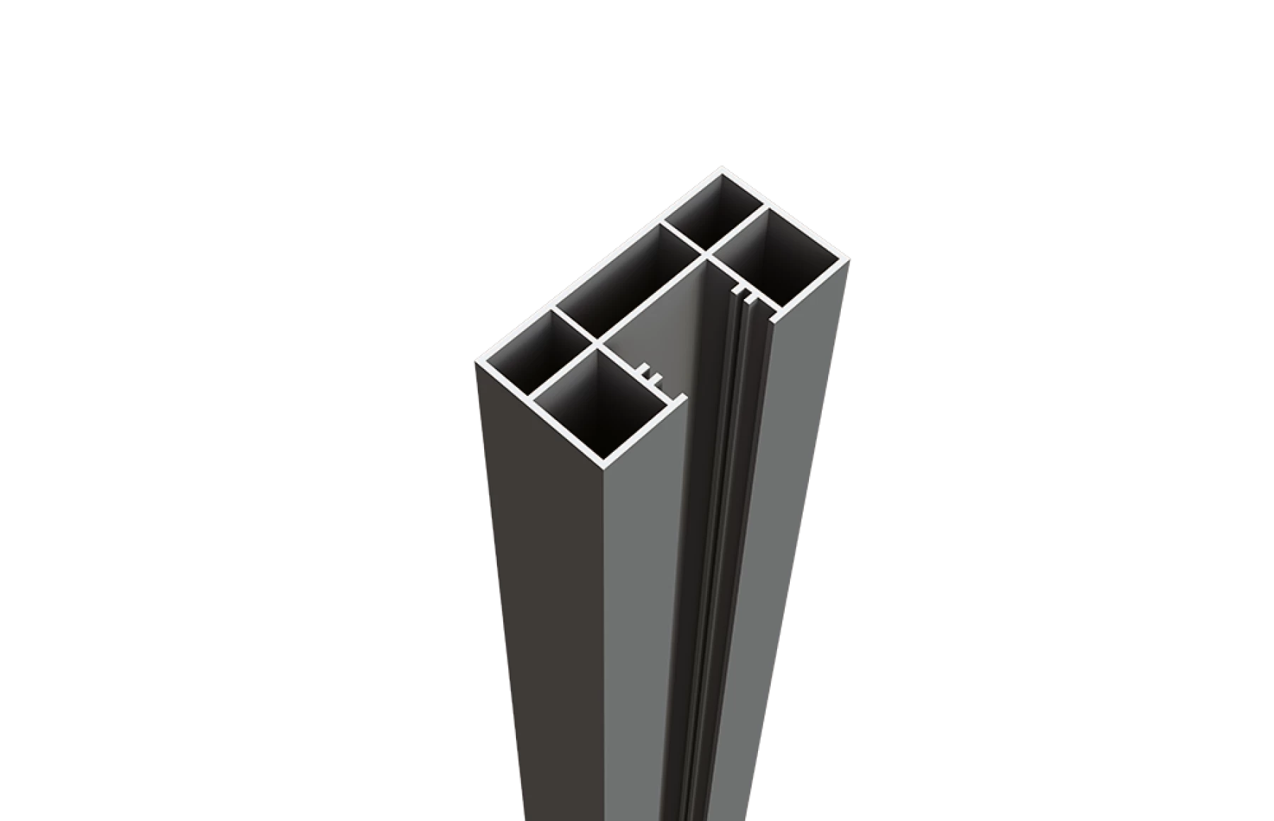 Cadru gard tip C, Multifunctional Ranforsat, 30x60mm, Aluminiu