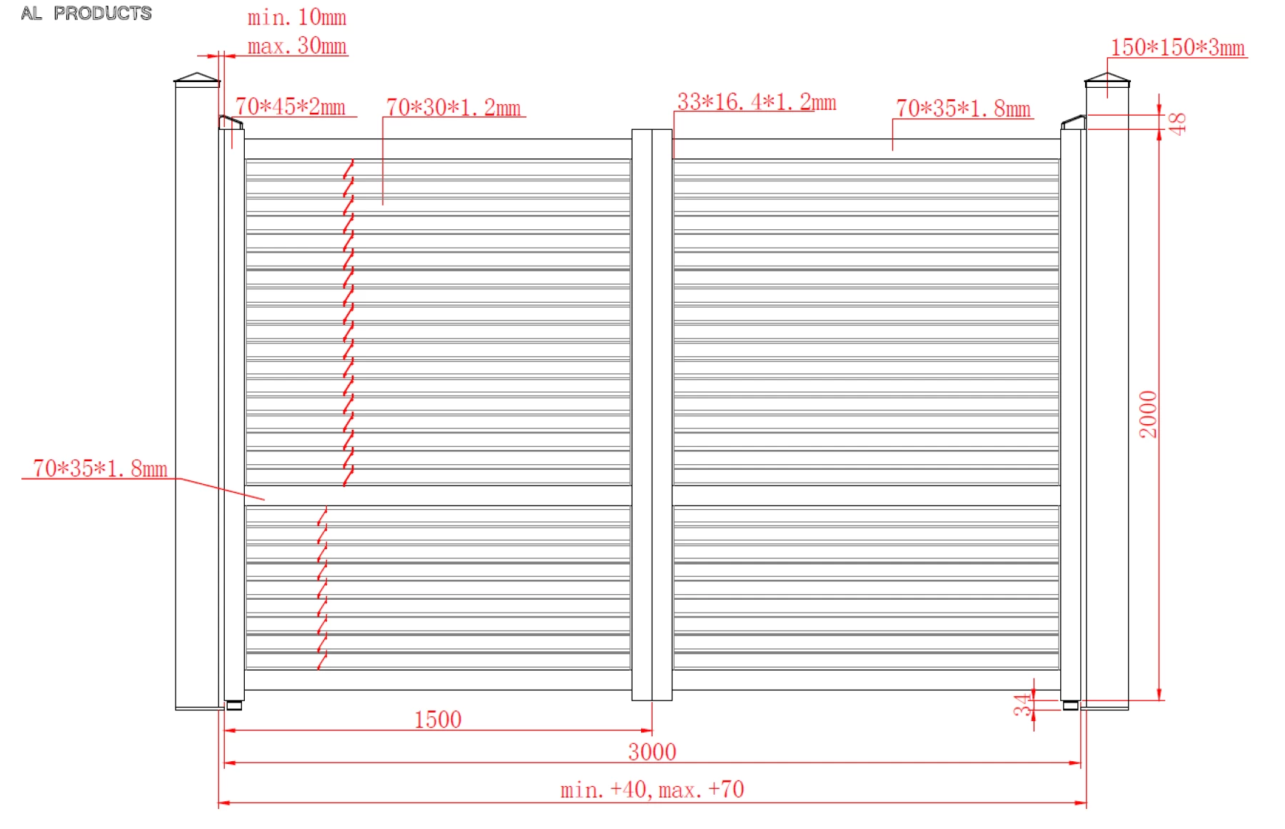 Poarta auto batanta ranforsata aluminiu 3000x2000mm, prefabricat, gri antracit, model Jaluzea Suprem