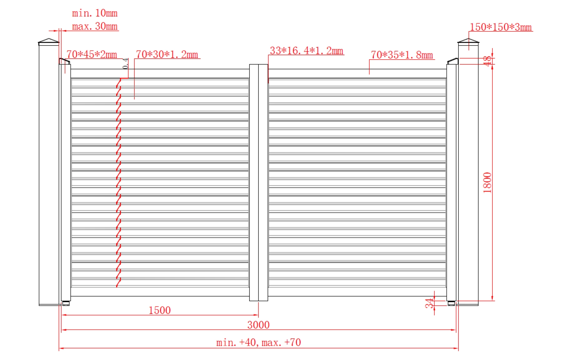 Set porti metalice din aluminiu 900x1800mm, 3000x1800mm, prefabricate, maro, model Jaluzea Suprem