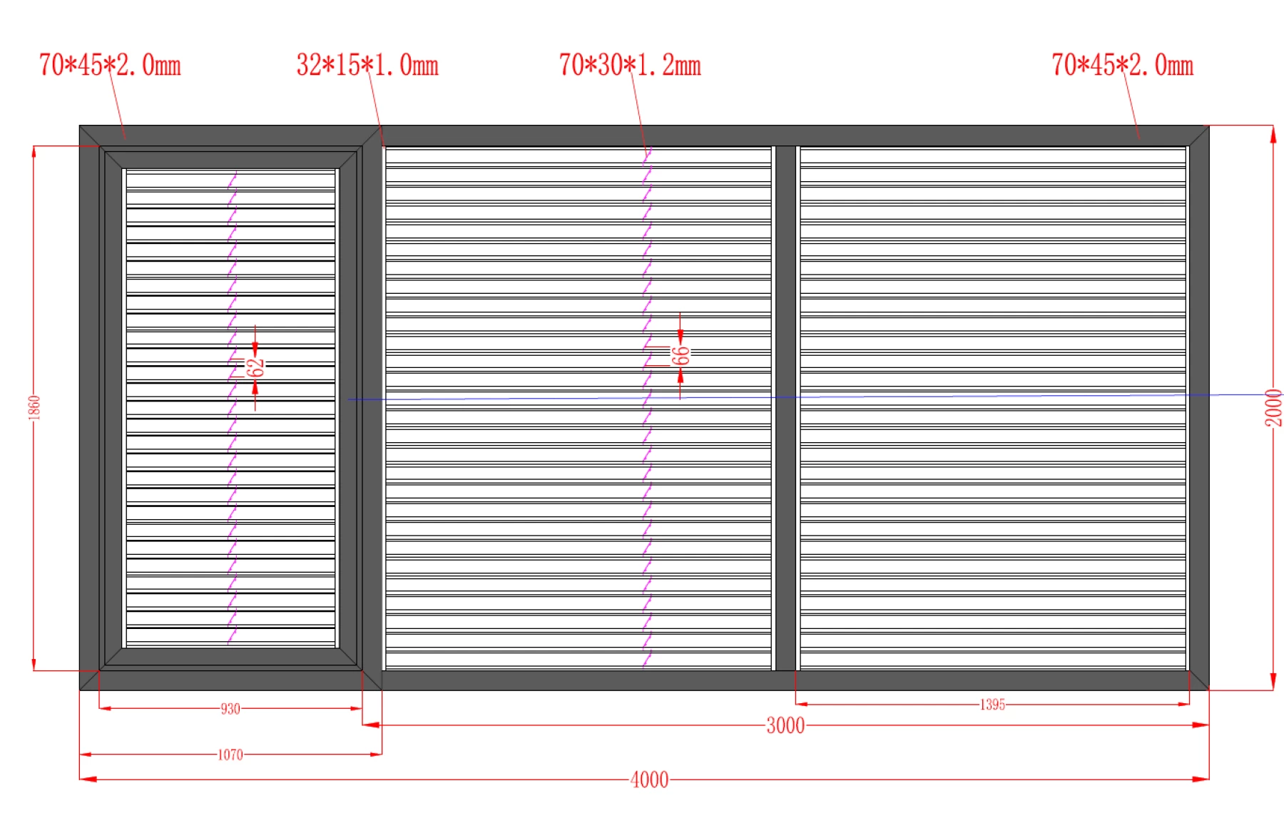 Poarta culisanta cu poarta pietonala integrata aluminiu, prefabricata, model Jaluzea Suprem, gri antracit, 4000x2000mm