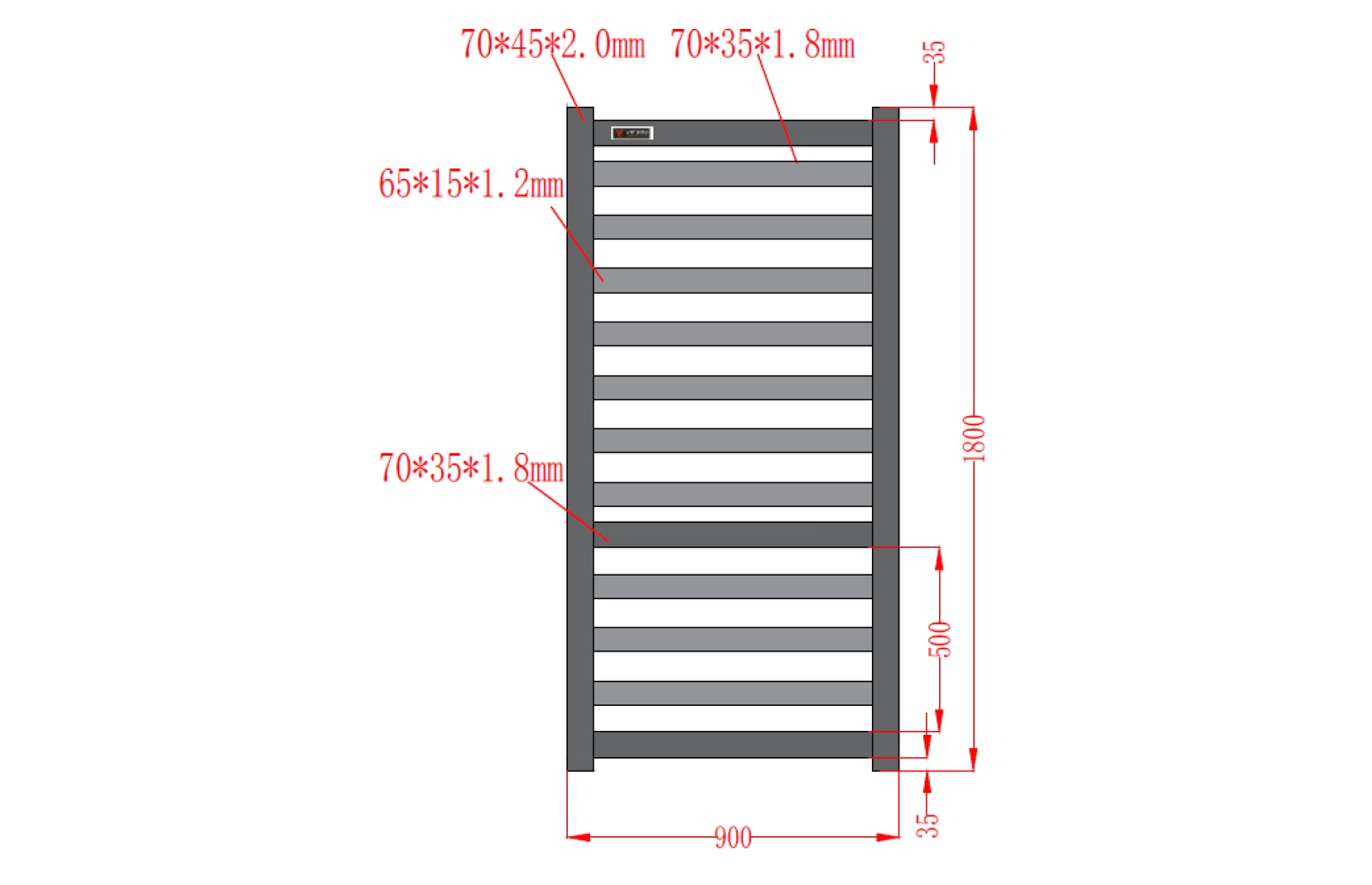Poarta pietonala metalica din aluminiu 900x1800mm, prefabricata, gri antracit, model  Star