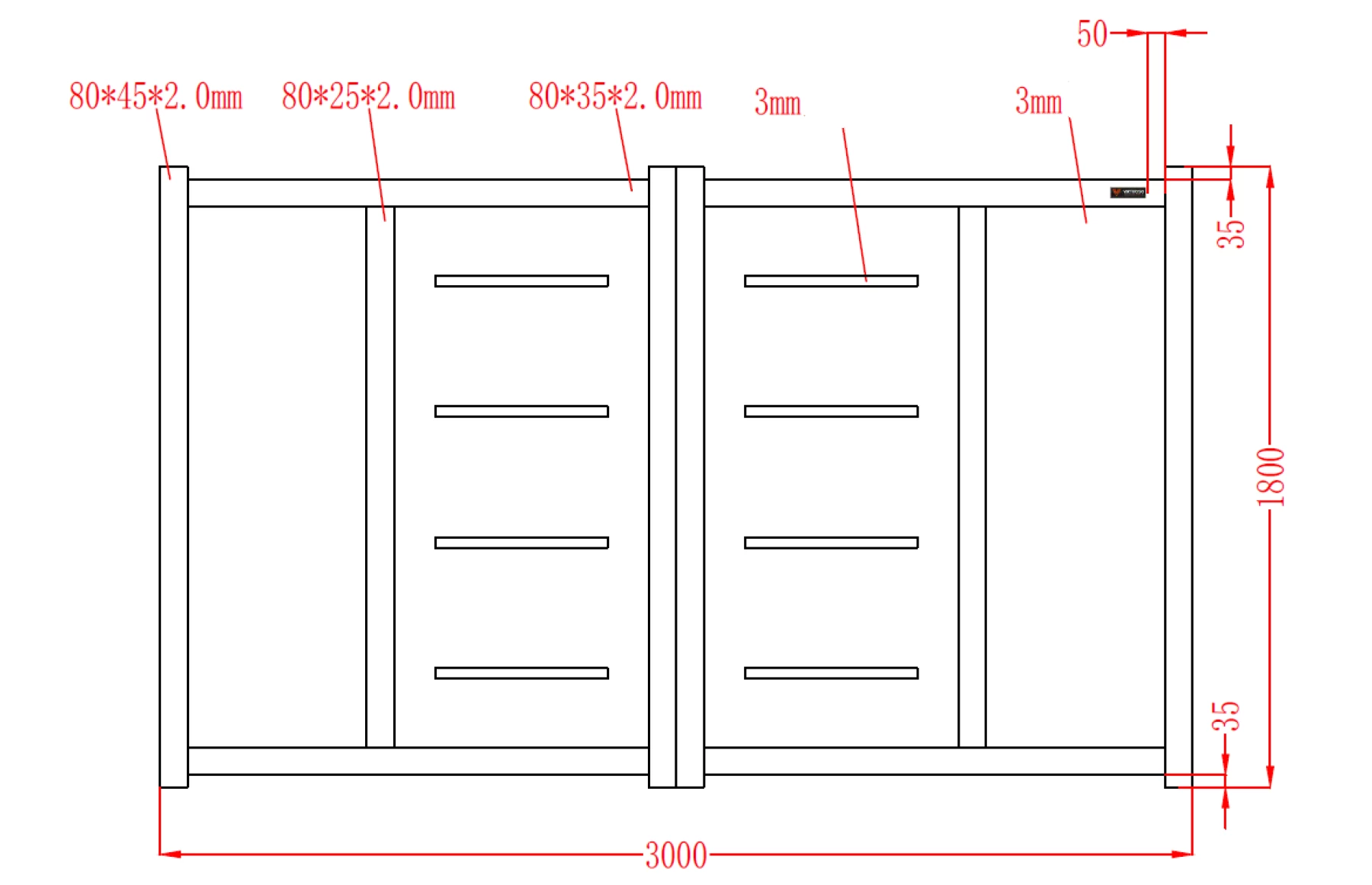 Set porti metalice din aluminiu 900x1800m, 3000x1800mm, prefabricate, gri antracit, model Thor