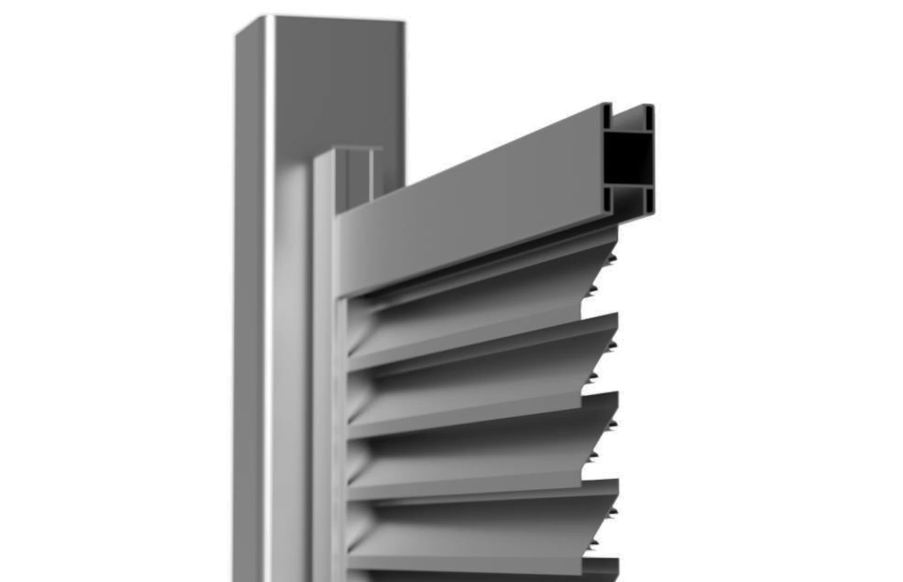 Set porti metalice din aluminiu 900x1800mm, 3500x1800mm, prefabricate, gri antracit, model Jaluzea Suprem