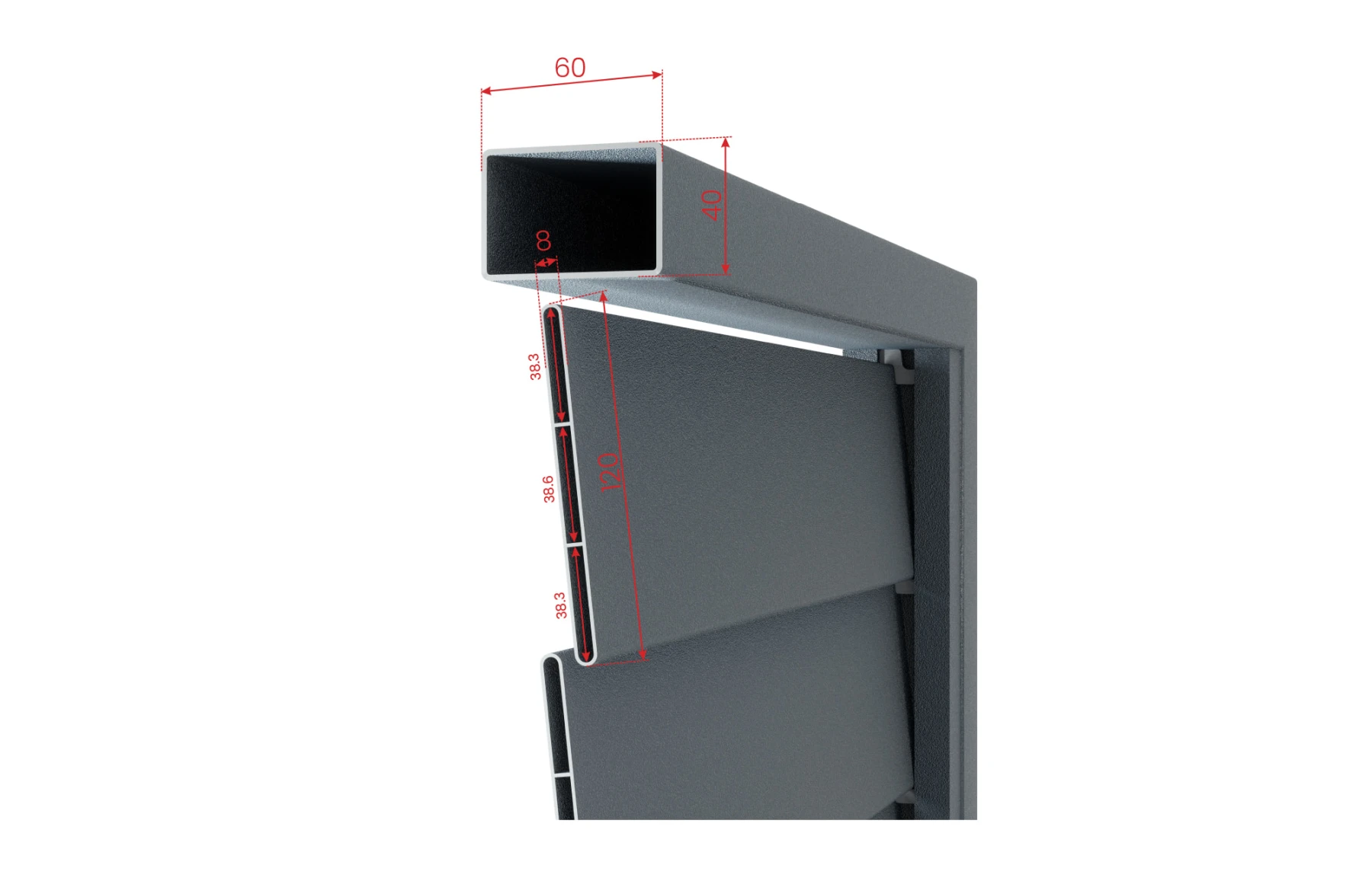 Poarta culisanta la 90 de grade, Zeus, Aluminiu
