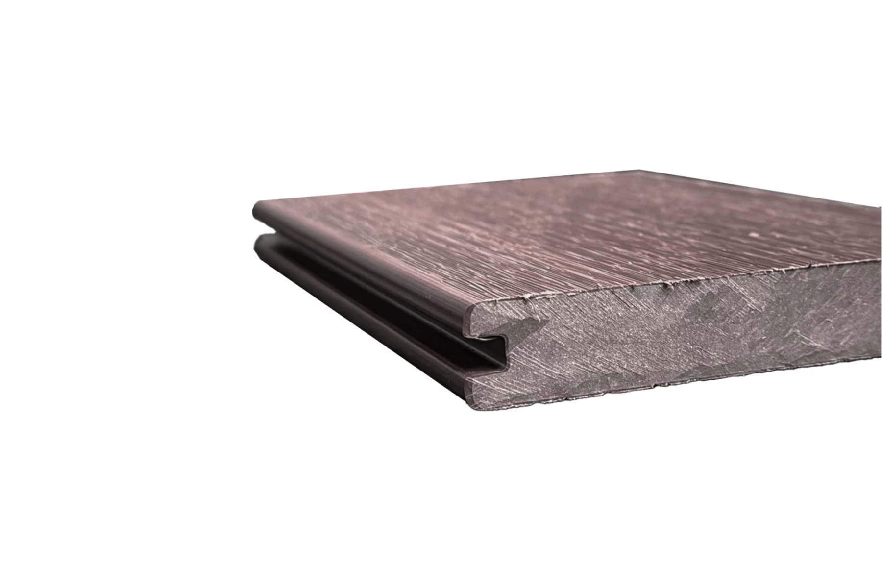 Placa Deck Coextrudat, maro, o fata simpla, o fata 3D, rezistenta sporita, 140x20mm, L 3800mm