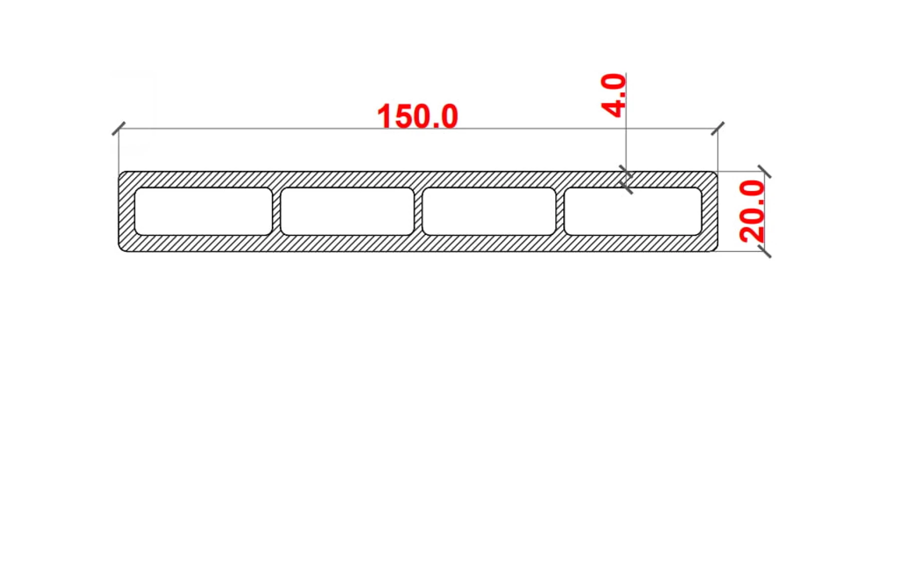 Placă de gard 3D, din compozit de lemn și plastic WPC, culoare gri inchis, 150 x 20 mm, lungime 2m sau 4 m