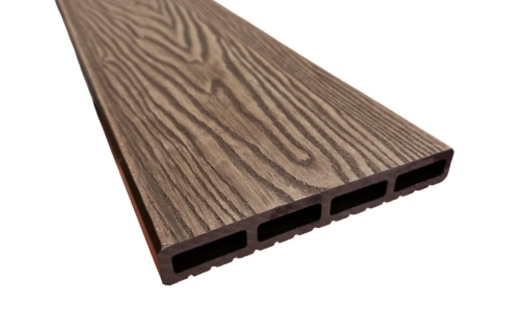 Placă de gard 3D, din compozit de lemn și plastic WPC, culoare maro, 150 x 20 mm, lungime 2m sau 4 m