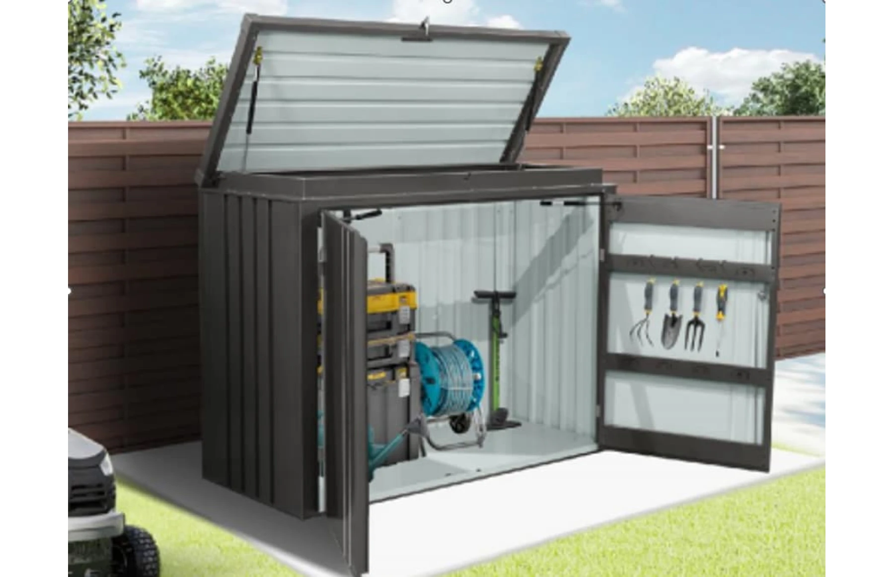 Magazie depozitare gradina WonderBox, casuta depozitare unelte, Premium, Otel zincat