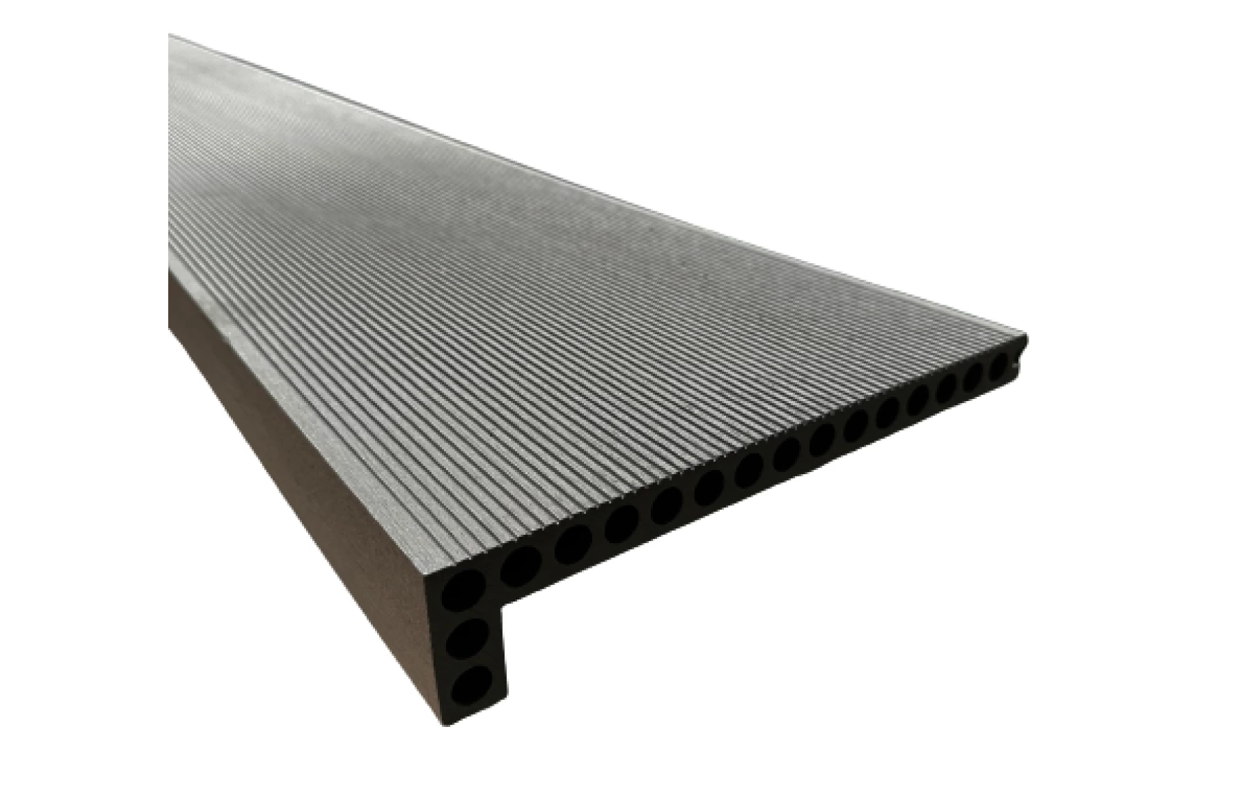 Treapta Decking 3D WPC, dimensiune 300 x 60 x 24 mm, culoare  gri inchis