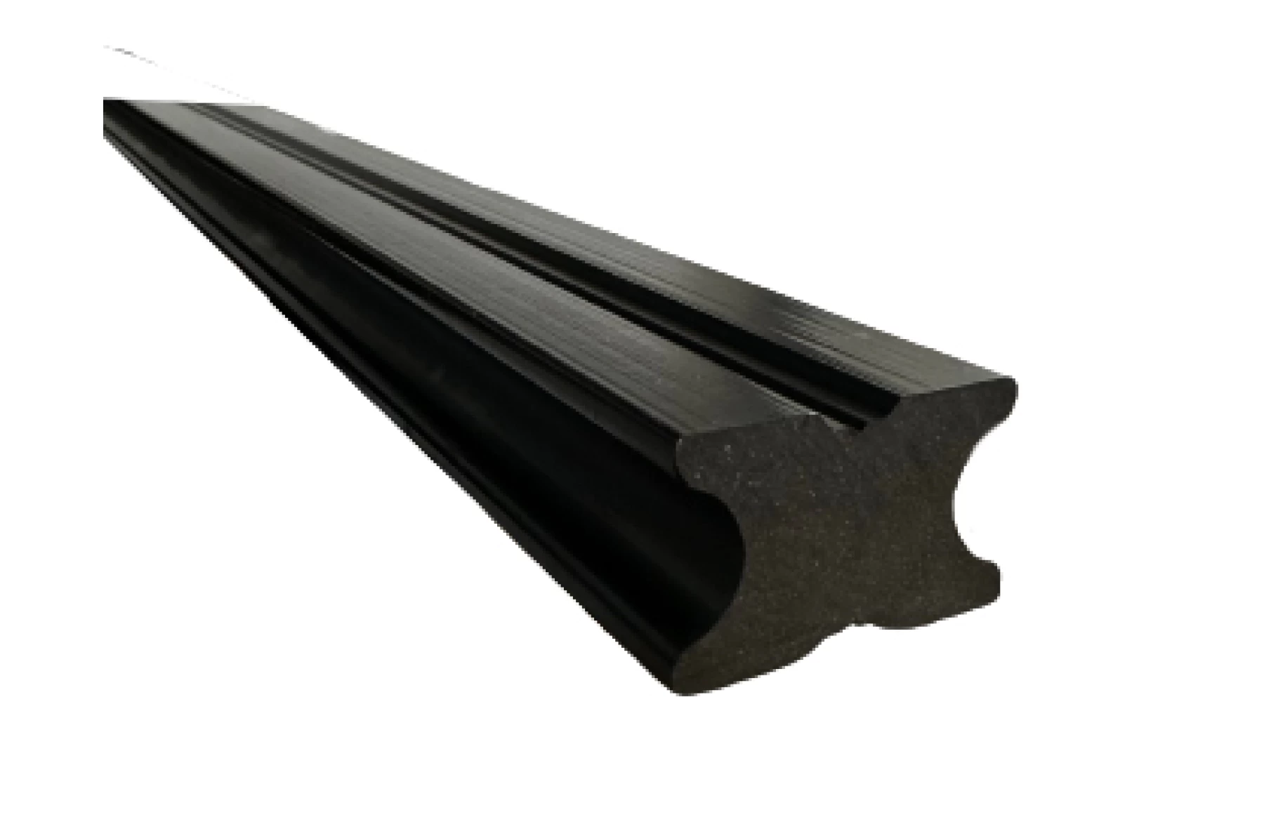 Grinda montaj deck plina, dimensiune: 40 x 25 mm, Lungime 4000 mm, Material: WPC