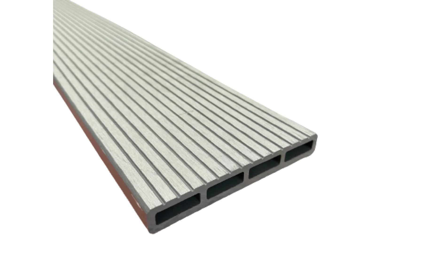 Placă de gard 3D, din compozit de lemn și plastic WPC, culoare gri deschis, 150 x 20 mm, lungime 2m sau 4 m 