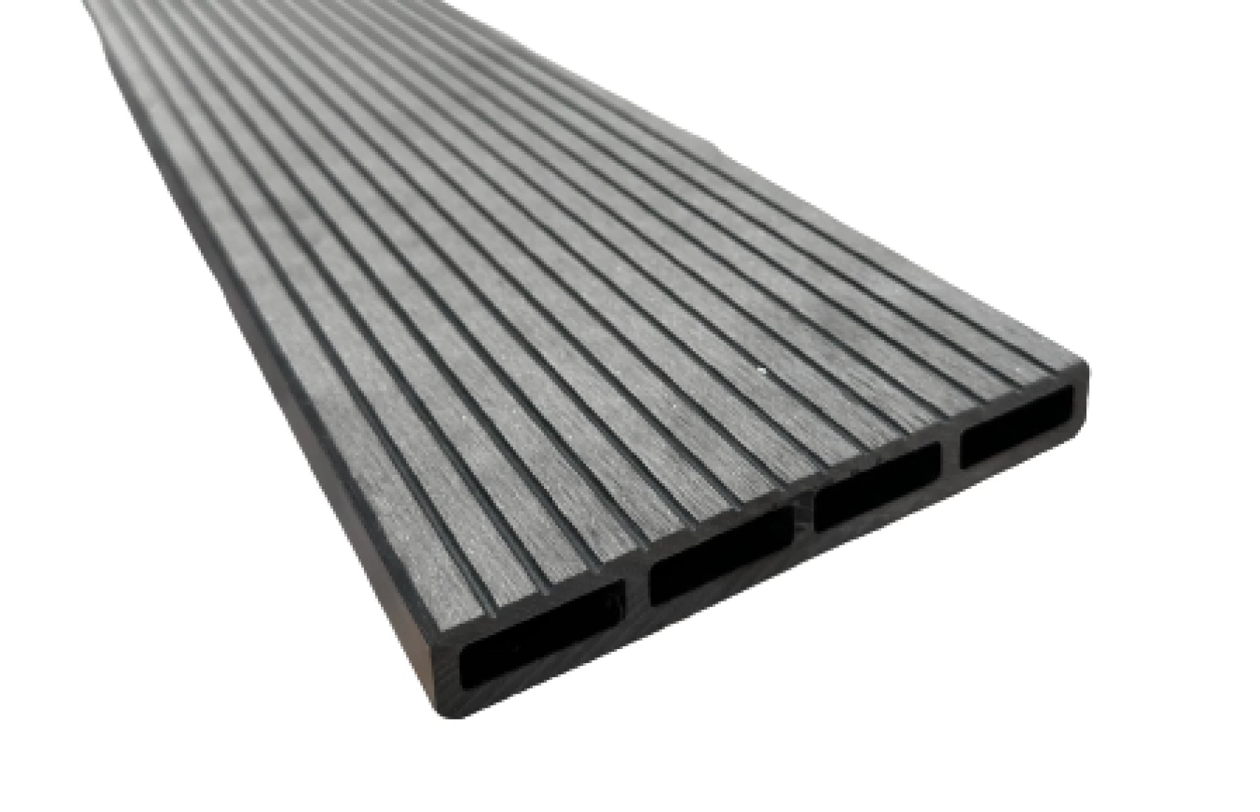 Placă de gard 3D, din compozit de lemn și plastic WPC, culoare gri inchis, 150 x 20 mm, lungime 2m sau 4 m 