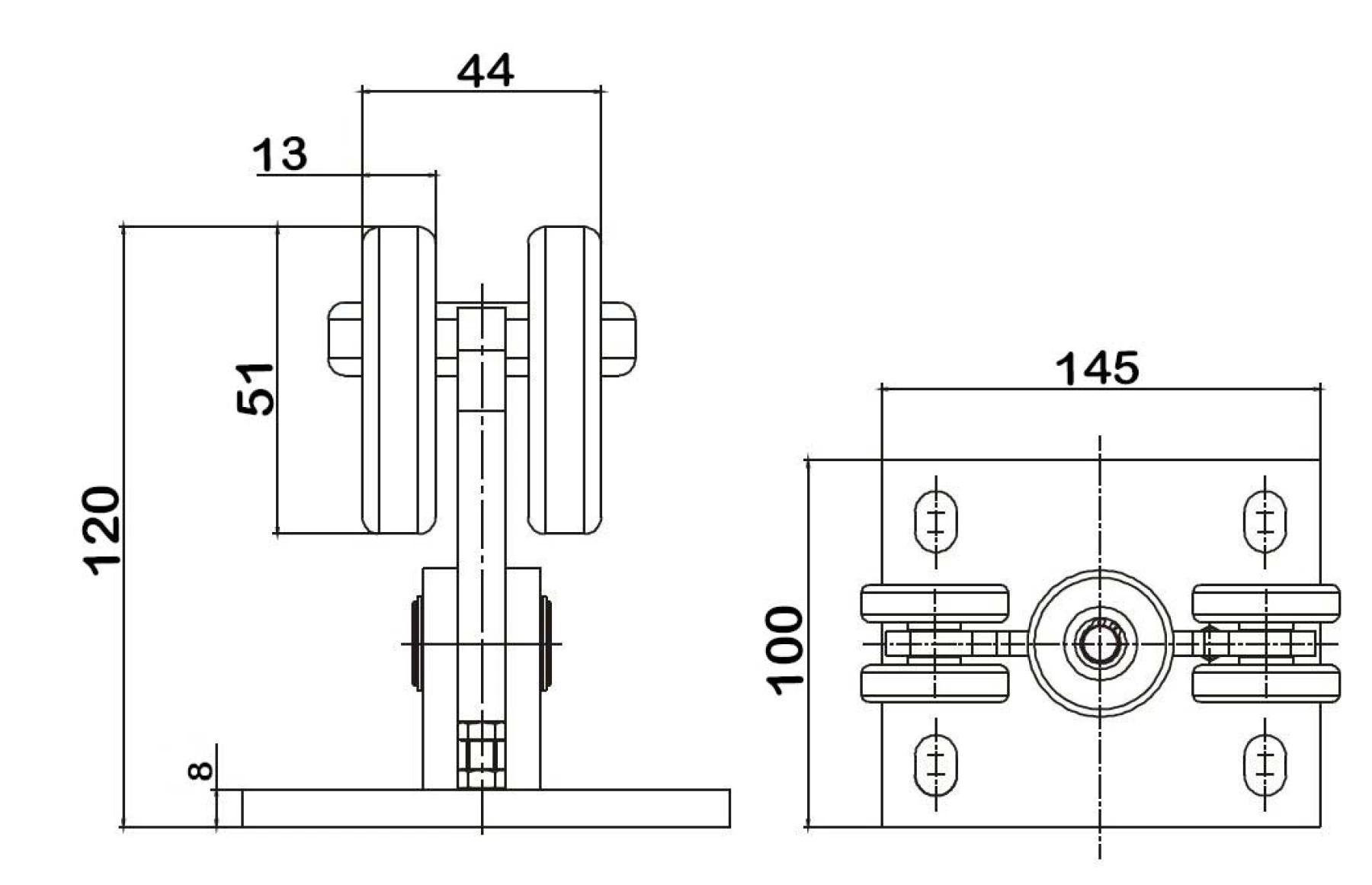 Kit poarta autoportanta XS5, greutate sustinuta 350kg