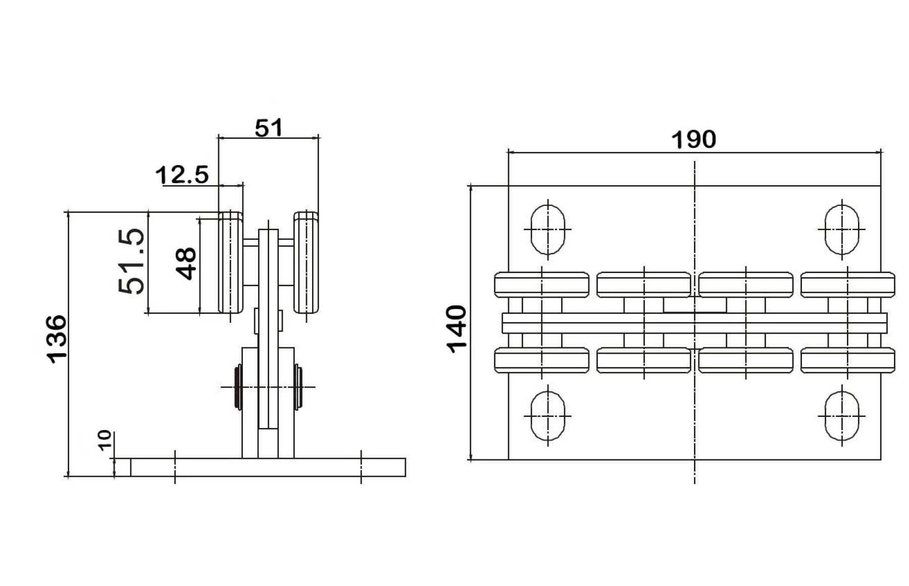 Kit poarta autoportanta XS8 , greutate sustinuta 450kg